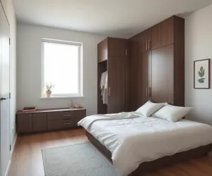 Aranżacja małej sypialni z szafą