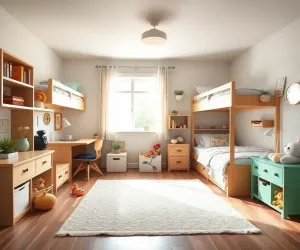 Mały pokój dla dwójki dzieci aranżacje